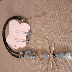 Dragonfly Necklace And Earrings.  Happiness.